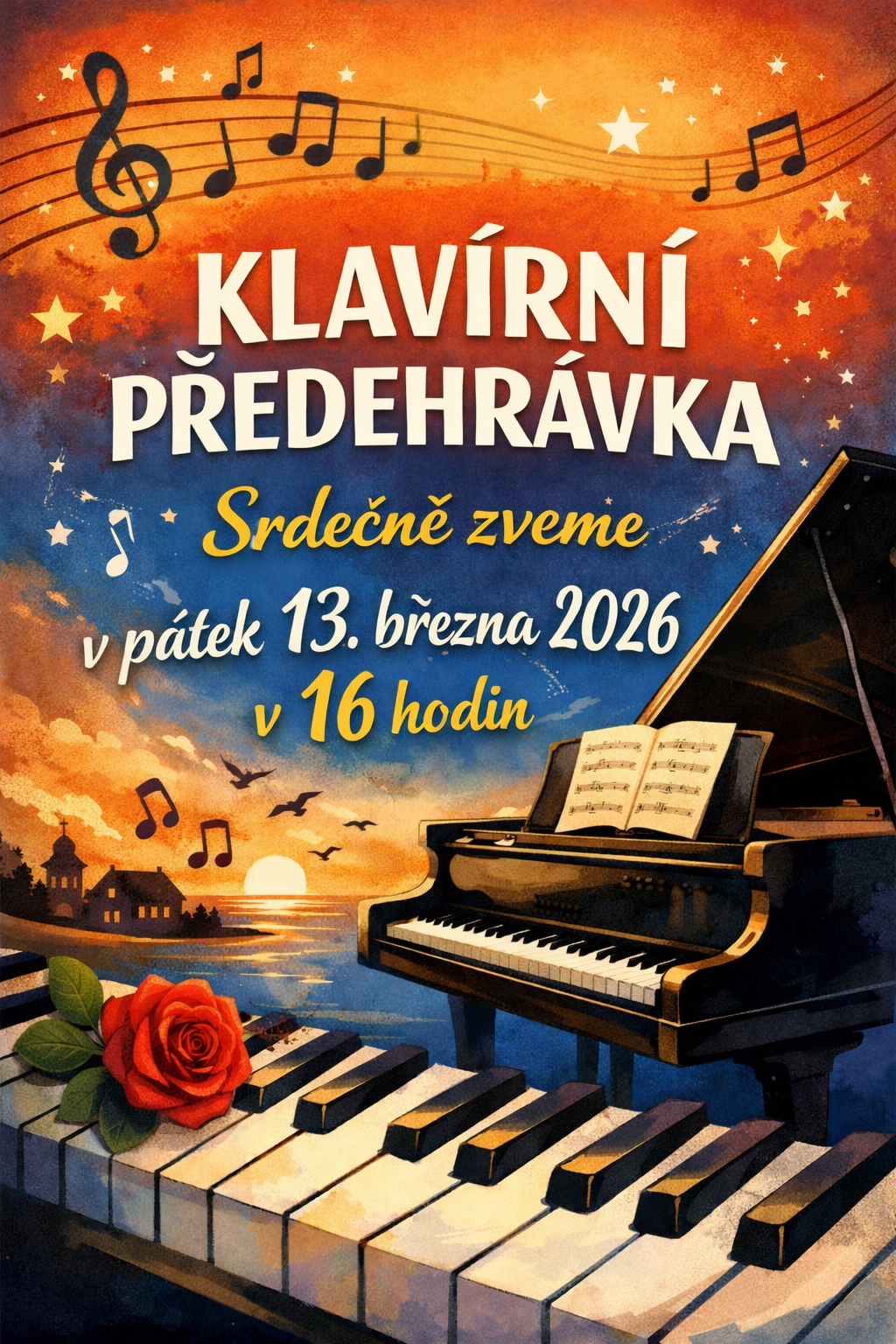 Klavírní přehlídka u západu slunce