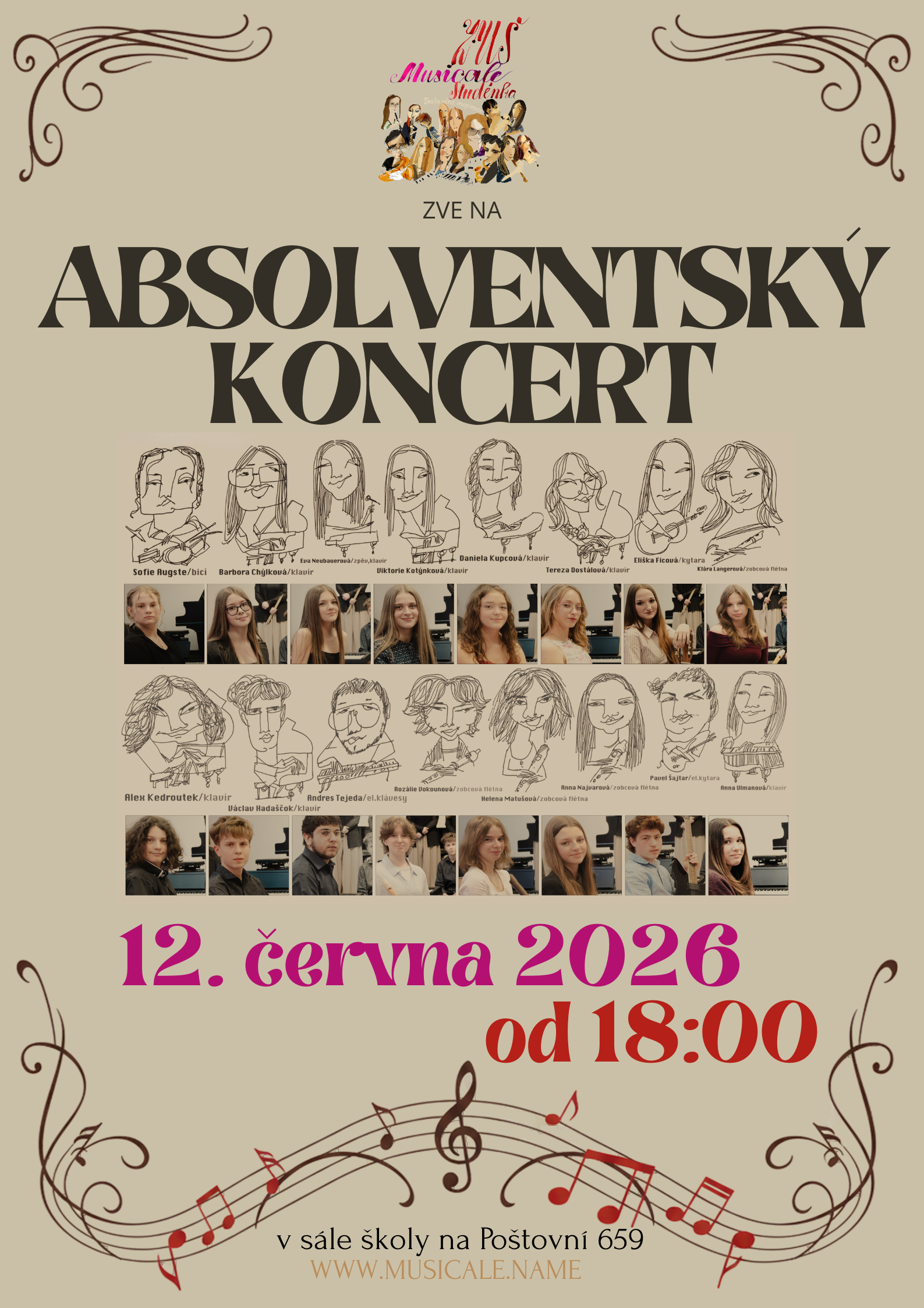Brown Vintage Classical Concert Poster